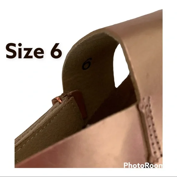 Pierre Dumas Rose Gold Flatform Wedge Sandals - Picture 4 of 5